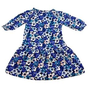 Gymboree Corduroy Blue Floral Dress Girls Sizes 3T Fall